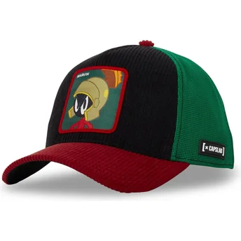 Boné trucker preto, verde e vermelho Marvin o Marciano LOO10 MAR Looney Tunes da Capslab