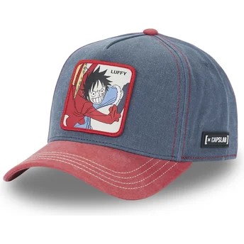 Boné curvo azul e vermelho snapback Monkey D. Luffy OP4 HAK One Piece da Capslab