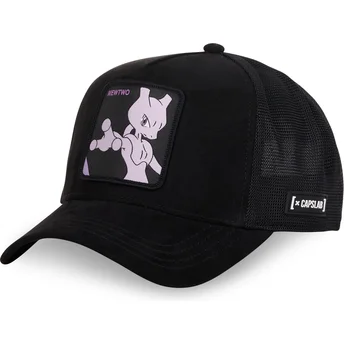 Boné trucker preto Mewtwo PMK5 MEW Pokémon da Capslab