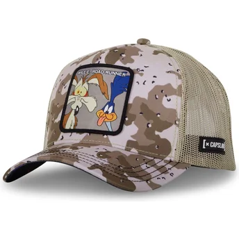 Boné trucker camuflagem Coiote e Bip Bip LOO10 BBC Looney Tunes da Capslab