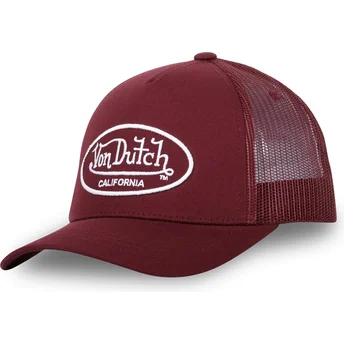 Boné trucker vermelho ajustável LOF B11 da Von Dutch