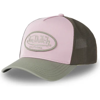 Boné trucker rosa e verde KAPI da Von Dutch