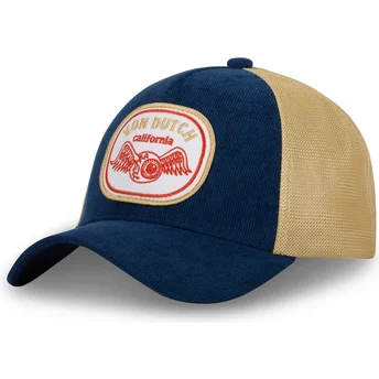 Boné trucker azul marinho e bege BLU CT da Von Dutch