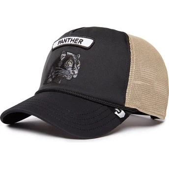 Boné trucker preto e bege pantera GB2 Black Panther The Rocker The Farm da Goorin Bros.