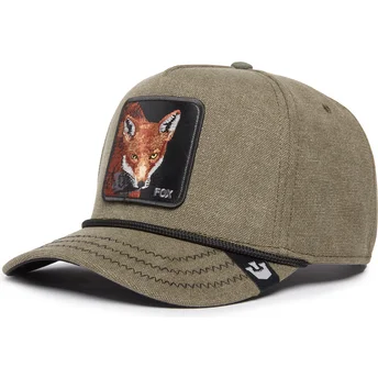 Boné curvo verde snapback raposa Foxy Duck Canvas The Farm da Goorin Bros.