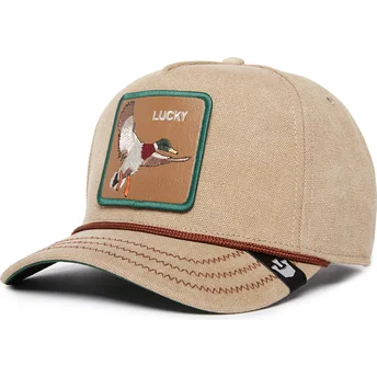 Boné curvo bege snapback pato Lucky Duck Canvas The Farm da Goorin Bros.