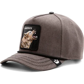 Boné curvo cinza snapback lobo Maverick Howling Duck Canvas The Farm da Goorin Bros.