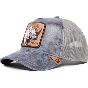 Boné trucker azul marinho rhinocéros Tough Rhino The Farm da Goorin Bros.