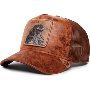 Boné trucker castanho corvo Danger Crow The Farm da Goorin Bros.