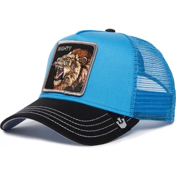 Boné trucker azul e preto leão Mighty Lion Fan The Farm da Goorin Bros.