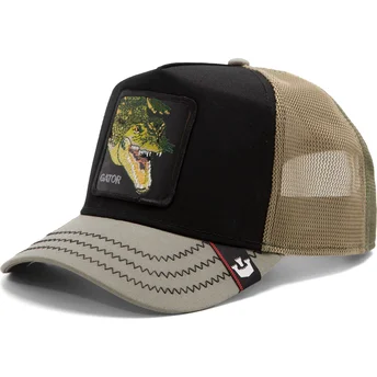 Boné trucker preto e verde crocodilo Gator Tri Tone The Farm da Goorin Bros.