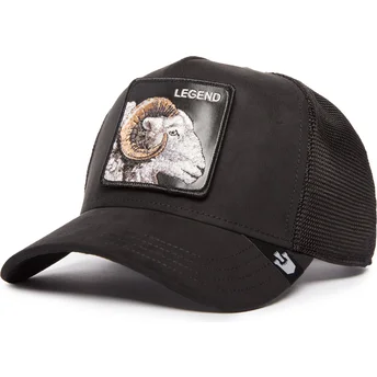 Boné trucker preto ovelha Legend The Suede Ram Blacked Out The Farm da Goorin Bros.