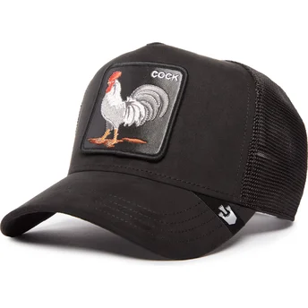 Boné trucker preto galo Cock The Suede Rooster Blacked Out The Farm da Goorin Bros.