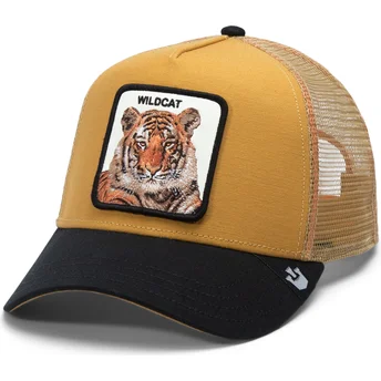 Boné trucker castanho e preto tigre The Wildcat Tiger Big Cats The Farm da Goorin Bros.