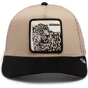 bone-trucker-bege-e-preto-leopardo-menace-the-snow-leopard-big-cats-the-farm-da-goorin-bros