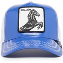 bone-trucker-azul-e-branco-cavalo-stallion-horsepower-puff-patent-the-farm-da-goorin-bros