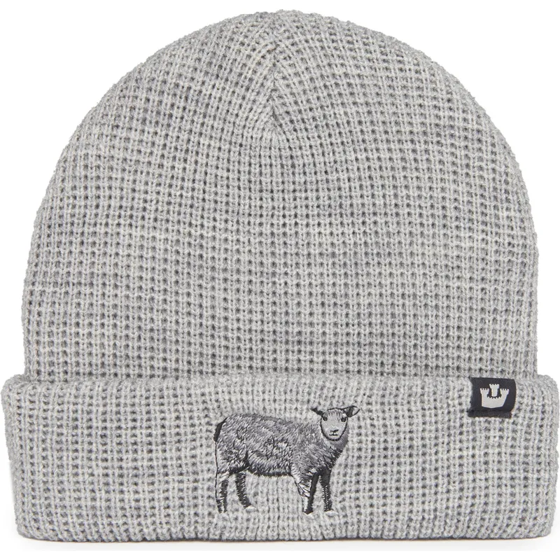 gorro-cinza-ovelha-ribbedsheep-classic-knit-the-farm-da-goorin-bros