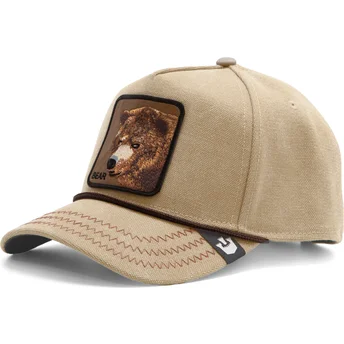 Boné curvo castanho claro snapback urso Bear Bare Duck Canvas The Farm da Goorin Bros.