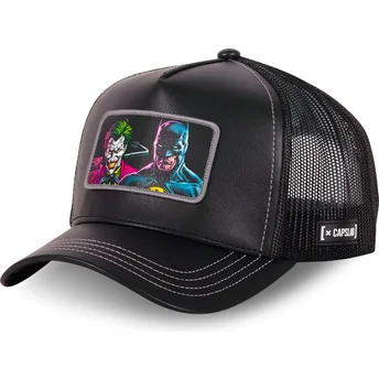 Boné trucker preto Batman e Joker RIV DC Comics da Capslab