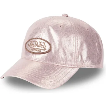 Boné curvo rosa ajustável PIN da Von Dutch