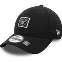 bone-curvo-preto-ajustavel-9forty-metallic-patch-da-las-vegas-raiders-nfl-da-new-era