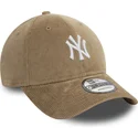 bone-curvo-bege-ajustavel-9forty-cord-da-new-york-yankees-mlb-da-new-era