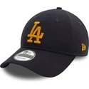 bone-curvo-azul-marinho-ajustavel-com-logo-amarelo-9twenty-league-essential-da-los-angeles-dodgers-mlb-da-new-era