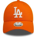 bone-curvo-laranja-ajustavel-para-mulheres-9forty-league-essential-da-los-angeles-dodgers-mlb-da-new-era