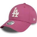 bone-curvo-rosa-ajustavel-para-mulheres-9forty-league-essential-da-los-angeles-dodgers-mlb-da-new-era