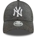 bone-curvo-preto-ajustavel-para-mulheres-9forty-glitter-da-new-york-yankees-mlb-da-new-era