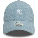 bone-curvo-azul-claro-ajustavel-para-mulheres-9forty-borg-da-new-york-yankees-mlb-da-new-era