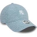 bone-curvo-azul-claro-ajustavel-para-mulheres-9forty-borg-da-new-york-yankees-mlb-da-new-era