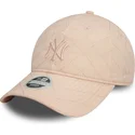 bone-curvo-rosa-ajustavel-para-mulheres-9twenty-padded-da-new-york-yankees-mlb-da-new-era