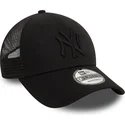 bone-trucker-preto-ajustavel-com-logo-preto-9forty-home-field-da-new-york-yankees-mlb-da-new-era