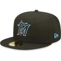 bone-plano-preto-justo-59fifty-ac-perf-da-miami-marlins-mlb-da-new-era