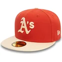 bone-plano-laranja-e-bege-justo-59fifty-side-patch-da-oakland-athletics-mlb-da-new-era