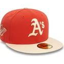 bone-plano-laranja-e-bege-justo-59fifty-side-patch-da-oakland-athletics-mlb-da-new-era