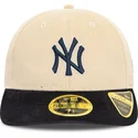 bone-curvo-bege-e-azul-marinho-justo-59fifty-low-profile-cord-da-new-york-yankees-mlb-da-new-era