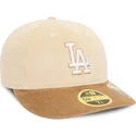 bone-curvo-bege-e-castanho-justo-59fifty-low-profile-cord-da-los-angeles-dodgers-mlb-da-new-era