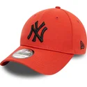 bone-curvo-laranja-justo-com-logo-preto-39thirty-league-essential-da-new-york-yankees-mlb-da-new-era