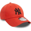 bone-curvo-laranja-justo-com-logo-preto-39thirty-league-essential-da-new-york-yankees-mlb-da-new-era