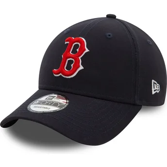 Boné curvo azul marinho ajustável 9FORTY Side Patch da Boston Red Sox MLB da New Era