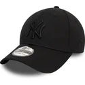 bone-curvo-preto-justo-com-logo-preto-39thirty-monochrome-da-new-york-yankees-mlb-da-new-era