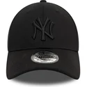 bone-curvo-preto-justo-com-logo-preto-39thirty-monochrome-da-new-york-yankees-mlb-da-new-era