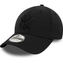 bone-curvo-preto-justo-com-logo-preto-39thirty-stretch-nylon-da-new-york-yankees-mlb-da-new-era