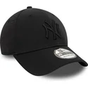 bone-curvo-preto-justo-com-logo-preto-39thirty-stretch-nylon-da-new-york-yankees-mlb-da-new-era