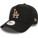 bone-curvo-preto-snapback-com-logo-bege-9forty-e-frame-league-essential-da-los-angeles-dodgers-mlb-da-new-era