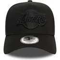 bone-curvo-preto-snapback-com-logo-preto-9forty-e-frame-monochrome-da-los-angeles-lakers-nba-da-new-era