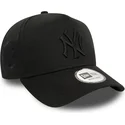 bone-curvo-preto-snapback-com-logo-preto-9forty-e-frame-monochrome-da-new-york-yankees-mlb-da-new-era