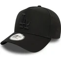 bone-curvo-preto-snapback-com-logo-preto-9forty-e-frame-monochrome-da-los-angeles-dodgers-mlb-da-new-era